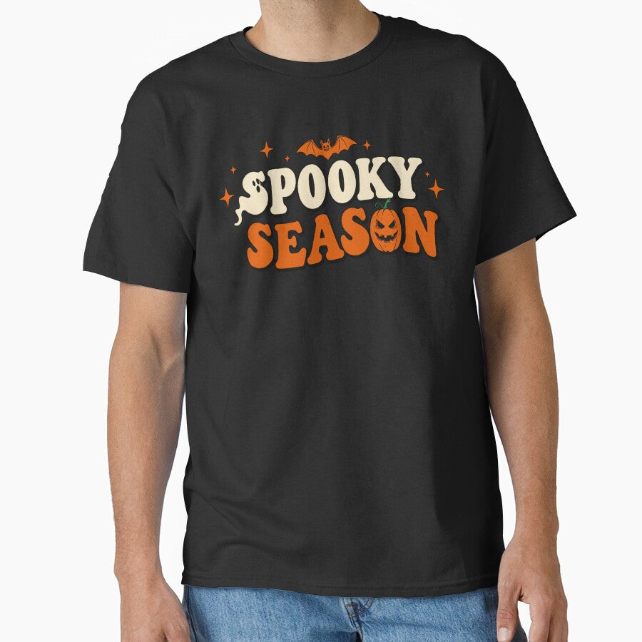 Spooky Season Halloween Ghost and Pumpkin Typography Design by Fadawich