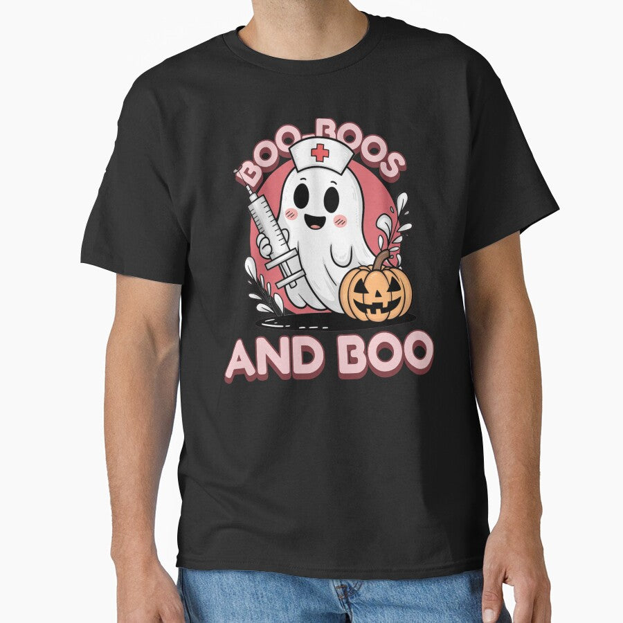 Boo-Boos And Boo Cute Funny Halloween Nurse by NoonMoonApparel
