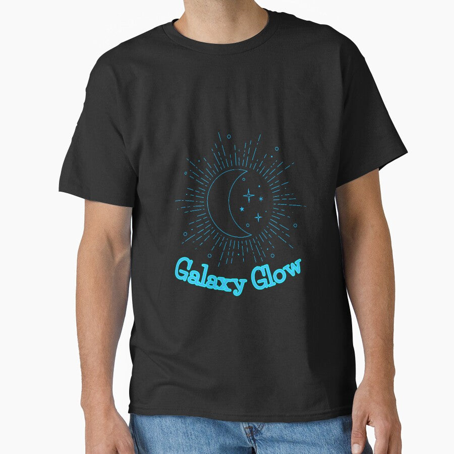 Celestial  Colourful   blue Cute  design with moon and Flower and stars 3 by CosmicNook1