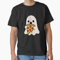 Cute Ghost Pizza Kawaii Embroidery Patch Design by ColorSplash123