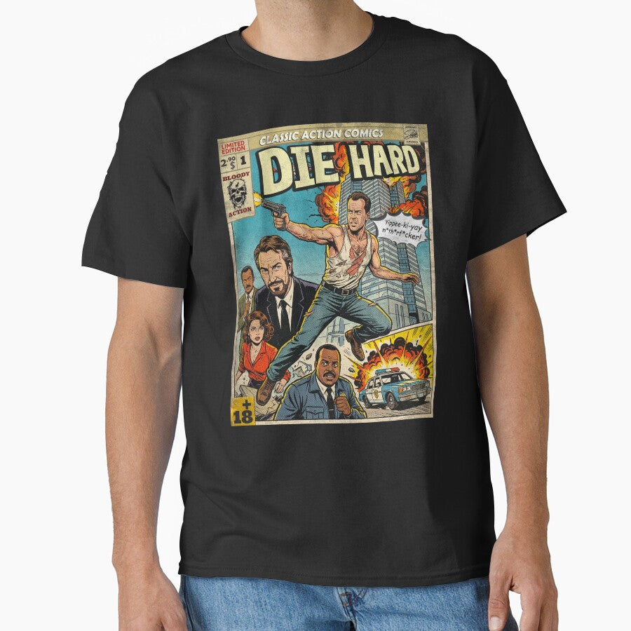 Die Hard Vintage Comic Cover Art by Back2Collage