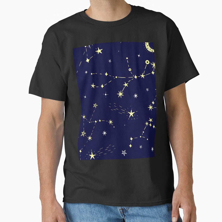 celestial moon star constellation blue by Gossip Rag