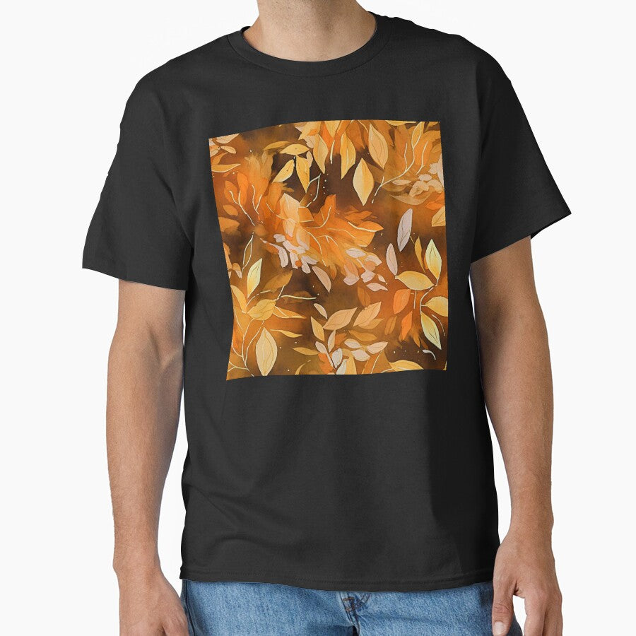Autumn Leaves Warm Golden Brown Honey Hues Design by DEC02