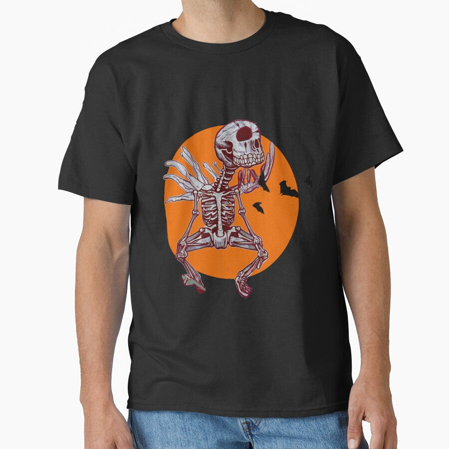 Rocker Skeleton Dancing Orange by joanaoberg
