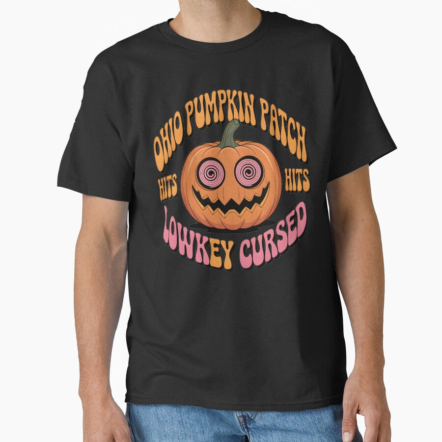 Ohio Pumpkin Patch Hits Lowkey Cursed Halloween Gift - Funny Spooky Retro Meme  Gift Tee by AnnDesignStudio