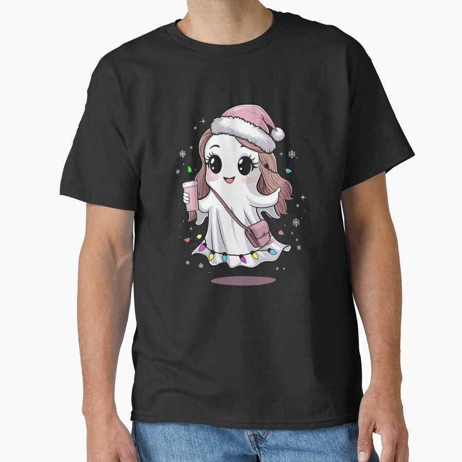 ghost lady in pink santa hat by jkrphoto