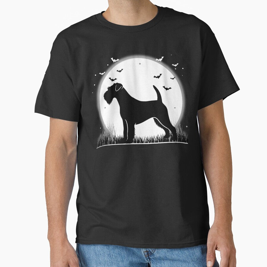 Lakeland Terrier Dog – Halloween Moon Silhouette by The Real Life Symphony
