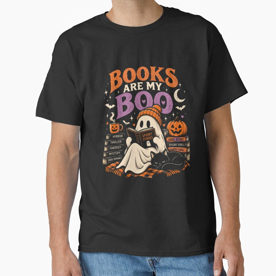 Books Are My Boo – Cute Halloween Ghost Book Lover Design by UNIGRAPHIX