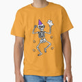 Party Skull with Ghost | Funny Halloween Skeleton by TinaDu-