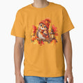 Cozy Autumn Bird with Pumpkin and Lantern by blankTeeShirt