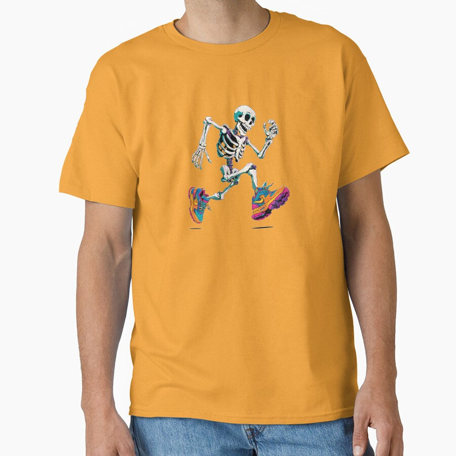 Funny Dancing Skeleton in Sneakers – Cartoon Halloween Design by VectiveLab