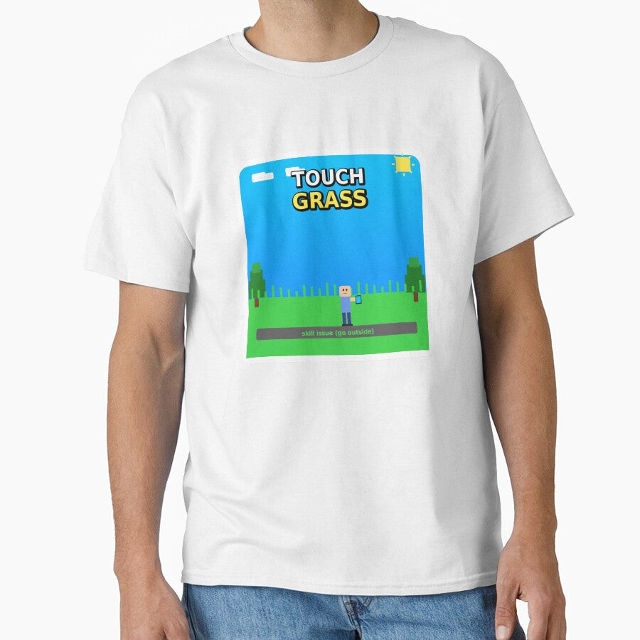 Touch Grass Skill Issue Sticker by manishiv
