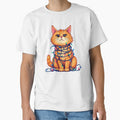 Cute Christmas Cat Tangled in Lights – Funny Holiday Kitty Illustration by ChristmasJollyPrints
