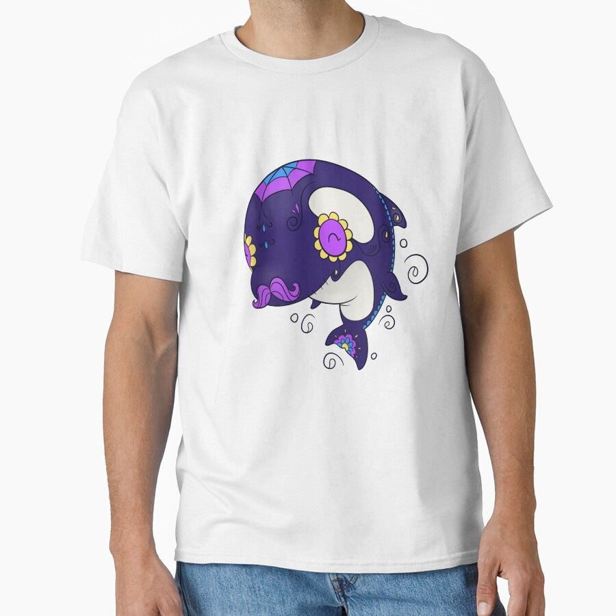 Cute Sugar Skull Animal Day of the Dead orca whale by abowersock