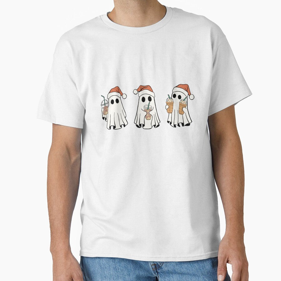 Christmas Ghosts With Iced Coffee by DeafPigeonDesigns