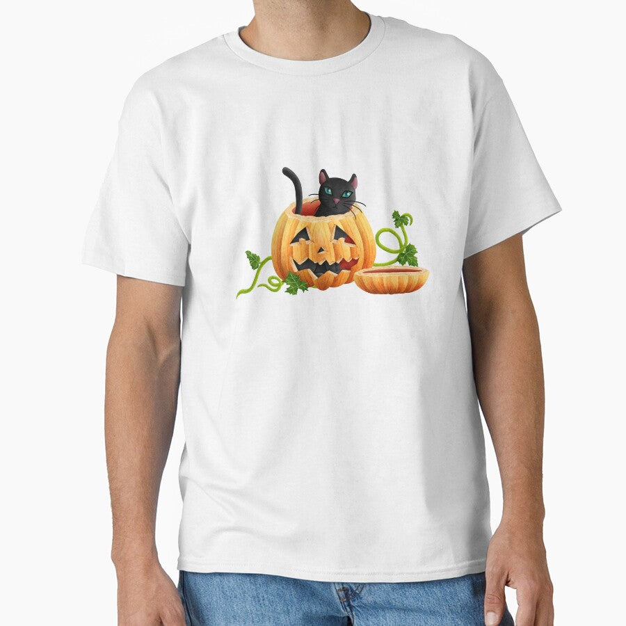 Cat sitting in a Halloween pumpkin by Rollo(CleanRain3675)