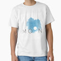 Full Moon Phase Blue Watercolor Lunar Sky Bohemian by Inogitna Designs