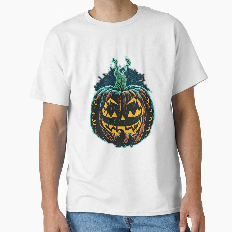Spooky Halloween Pumpkin - Scary Jack-O'-Lantern Design by Digitlartmaster