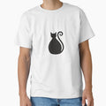 Cute silhouette halloween minimal black cat by RISE Creations