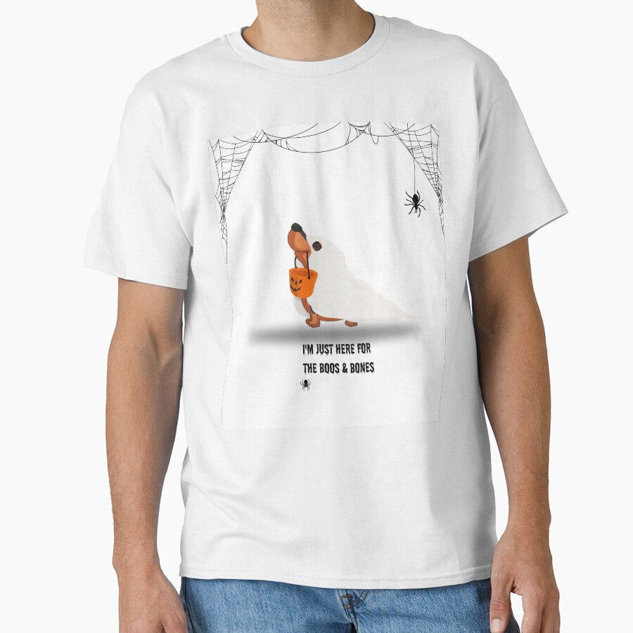 Boos & Bones – Funny Halloween Dog Ghost Design by PrintVibeClothes