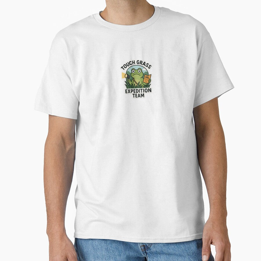 Touch Grass Expedition Team – IRL Frog Sticker by IdleHype