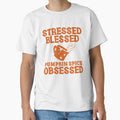 Stressed Blessed Pumpkin Spice Obsessed, Autumn Fall by anghelapparel