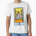 Wait, is this pixel art tarot? Yellow - Minor Arcana 'Four of Wands' (Design for T-shirt, stickers and other accessories) by Pixel Waite