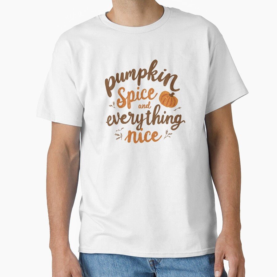 Pumpkin Spice and Everything Nice – Cozy Autumn Text Design by Pixel--Threads