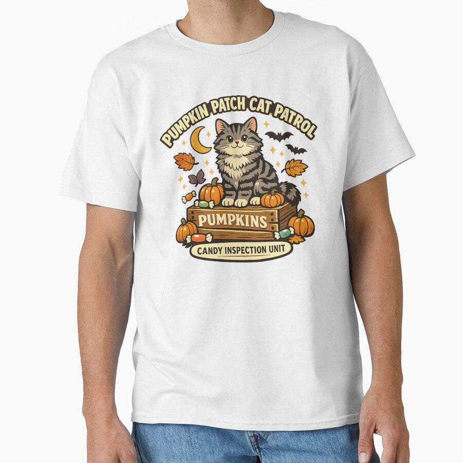 Pumpkin Patch Cat Patrol Halloween Cat by Concrete Coffee Studio