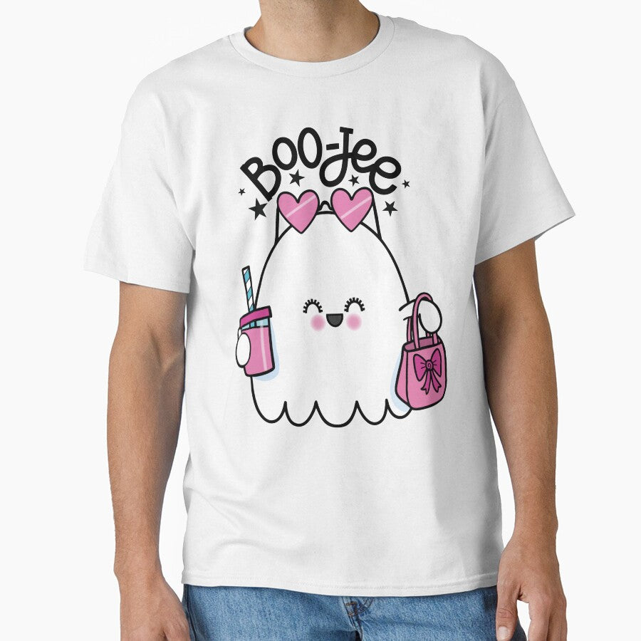 Boo-jee Ghost – Cute Halloween Aesthetic T-Shirt Design by Educlips