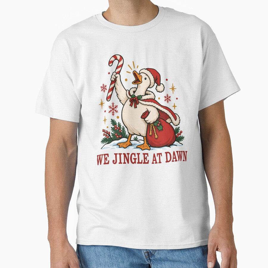 We Jingle At Dawn Funny Goose Christmas by roni-harbor