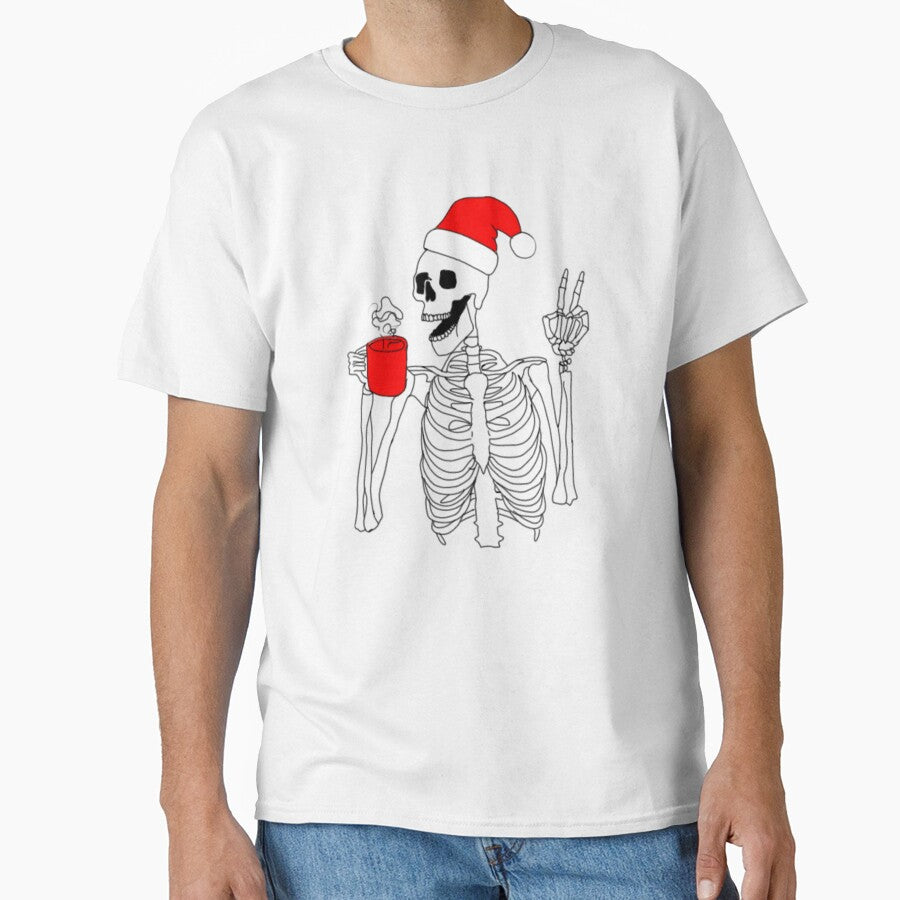 Funny christmas skeleton santa skeleton by vyascreations
