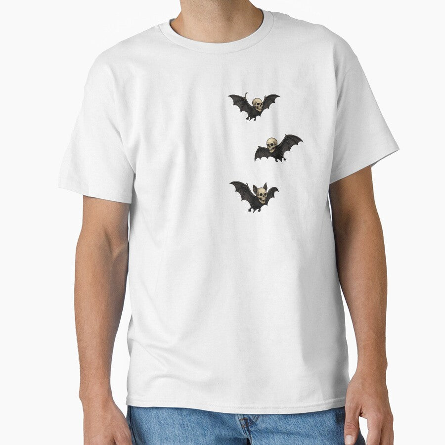 Skull-Headed Bats – Creepy Halloween Sticker by Akita Moods
