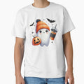 Cozy Ghost with Pumpkin and Coffee by simonbluevski