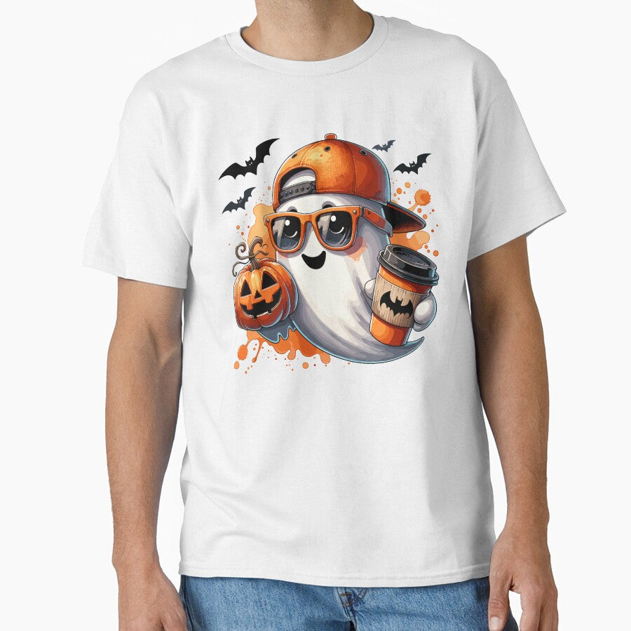 Spooky Pumpkin Ghost Coffee Crew Halloween by ROOFY-HK