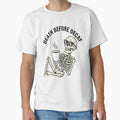 Death Before Decaf Skeleton Coffee Lover Funny Design by FunkyPatakha
