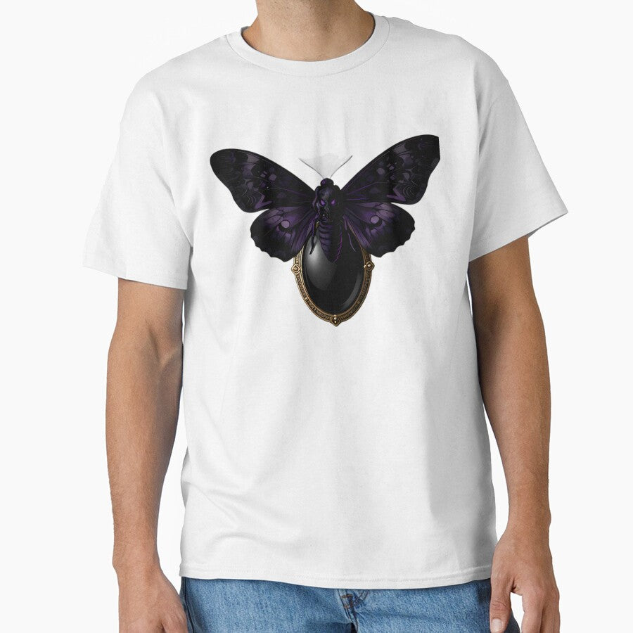 Gothic Phantom Hawkmoth Mourning Locket by IllumeInk