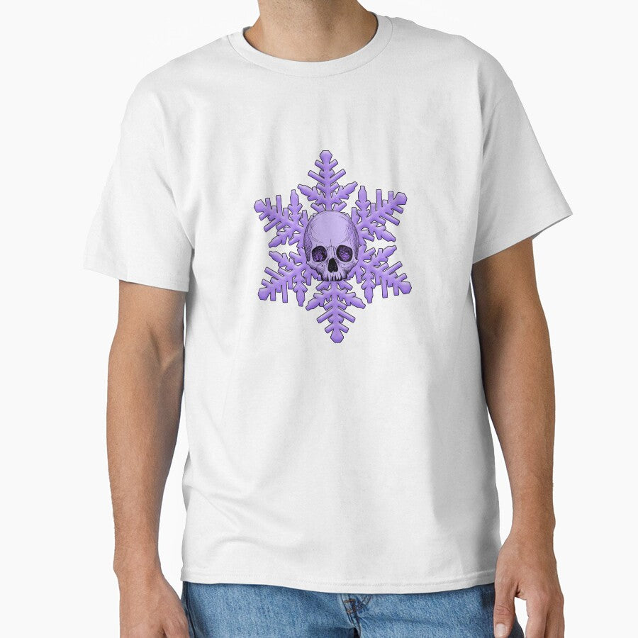 Christmas Pastel goth snowflake with skull mint and purple by FatBirdie