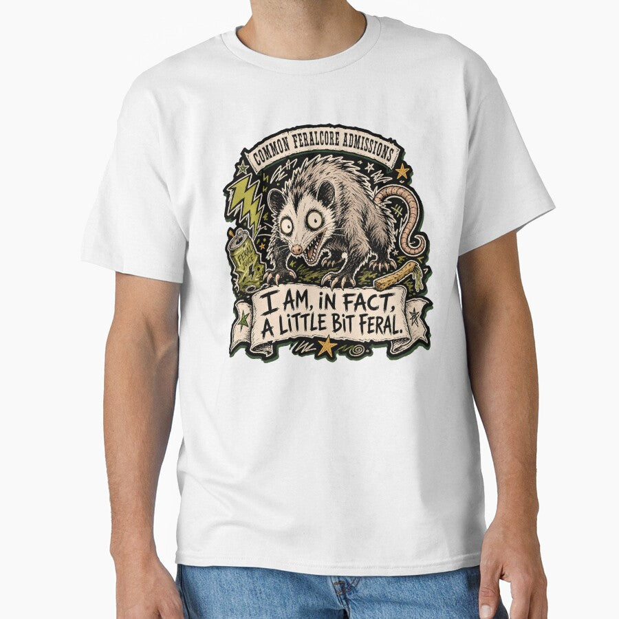 Feral Possum Retro Chaotic Humor by Proud Threads