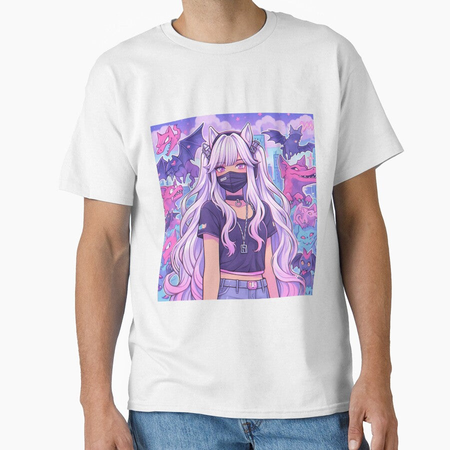 Masked Neko DJ with Night Bats by bubblegoth
