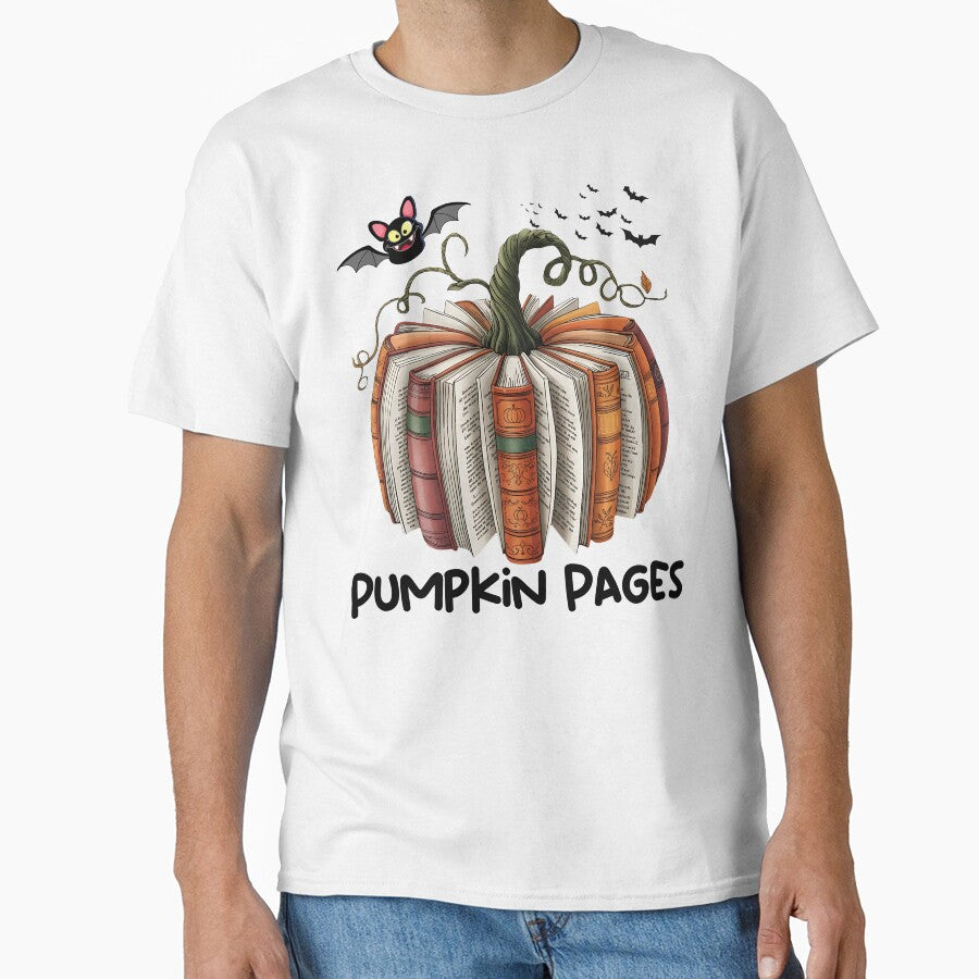 Pumpkin Pages Spooky Bookish Design by CleanDecor