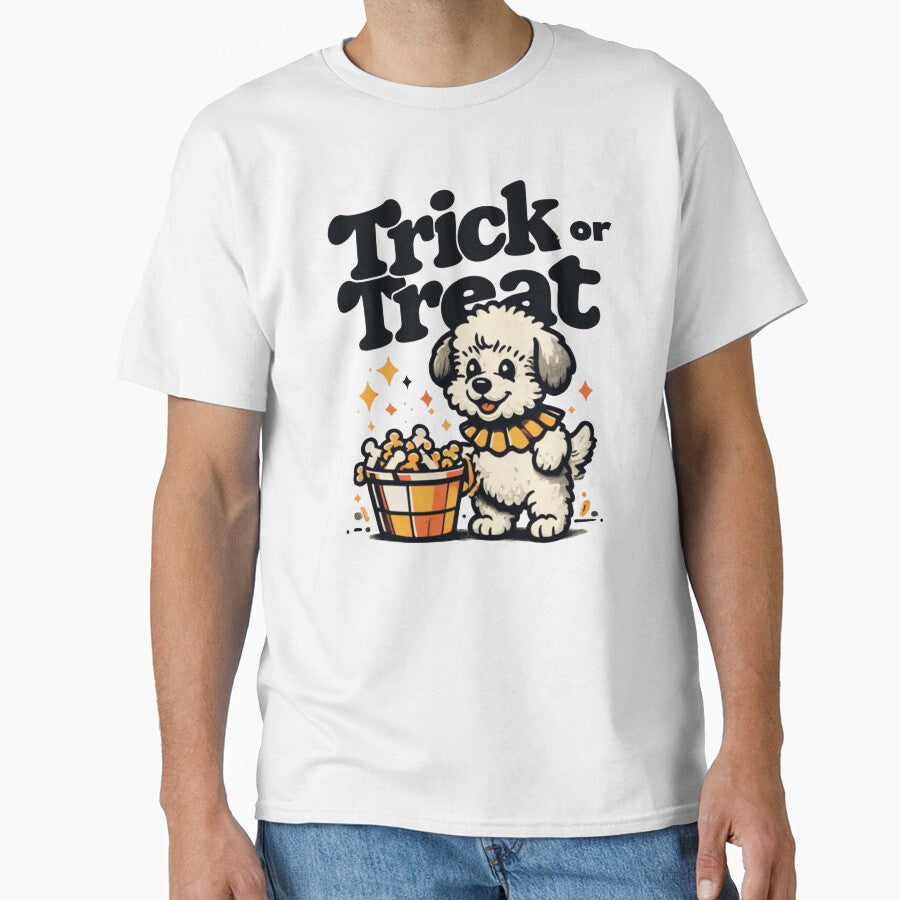 Trick or Treat Spooky Pet Cute Halloween Dog by AmabelleAtelier