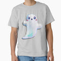 Boo! Cute and Creepy Hand Painted Kawaii Ghost by RobertPhelpsArt