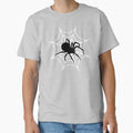 Black spider on a white web by Francesca Sarno