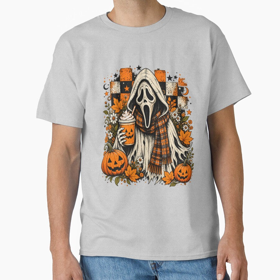 Ghost Face with Pumpkin Spice Coffee and Jack-O'-Lanterns by YeddiLoy