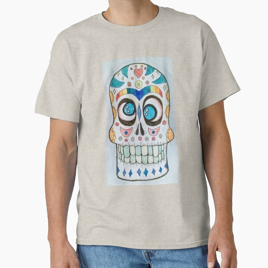Wacky Watercolor Sugar Skull by Riccivela