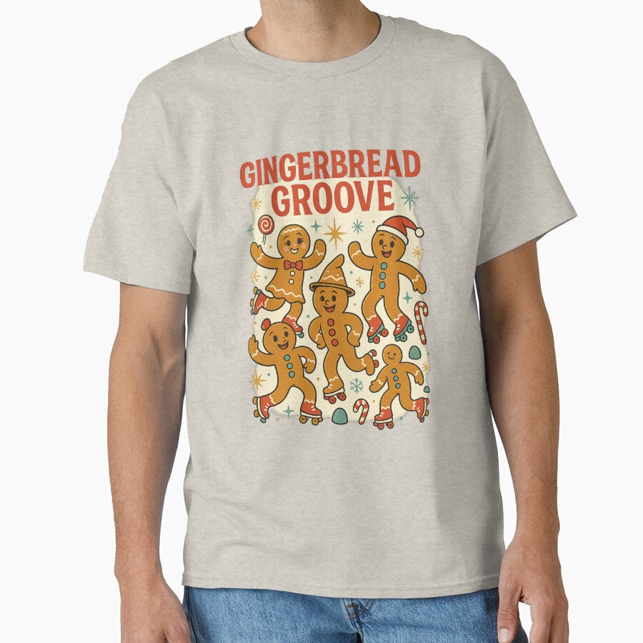 Gingerbread Groove – Retro Cookie Skate Crew Funny Mid Century Christmas Design by FluffyCreative