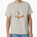 Cute bunny with pumpkins and falling leaves - Autumn greetings by FunnyChameleon