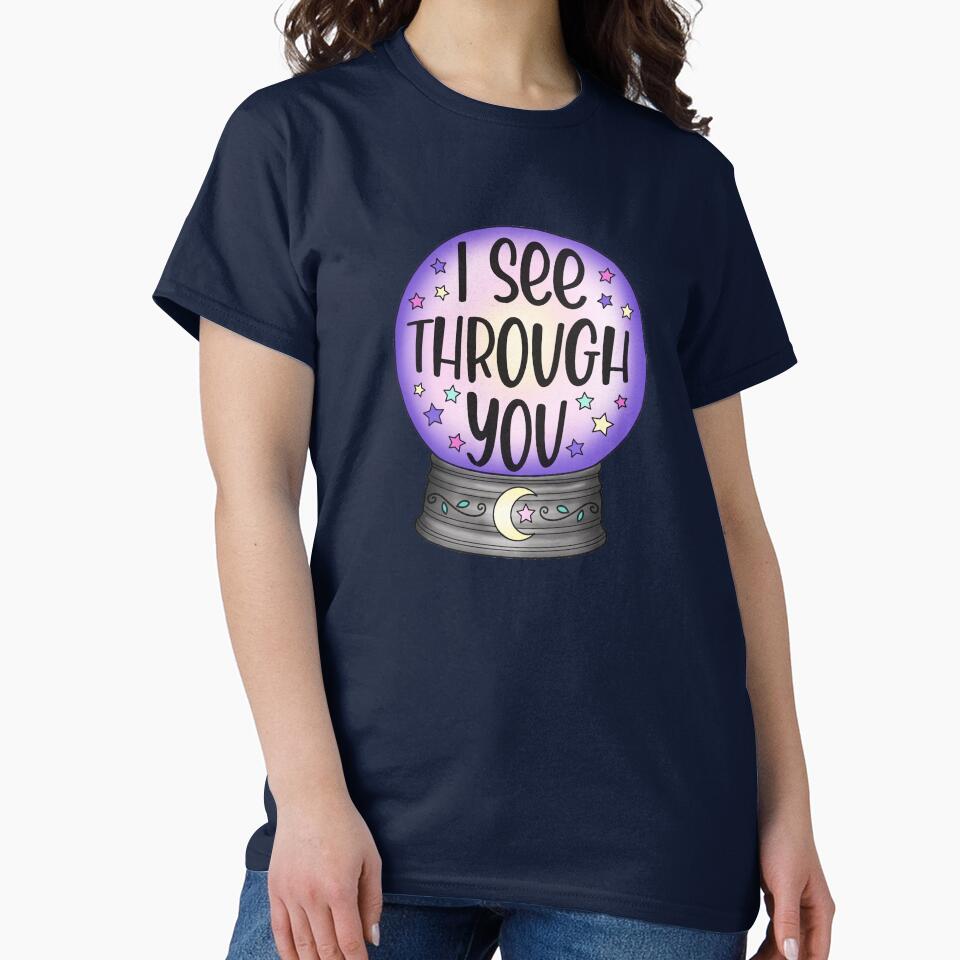 I see through you, crystal ball pastel goth design by GCarradice