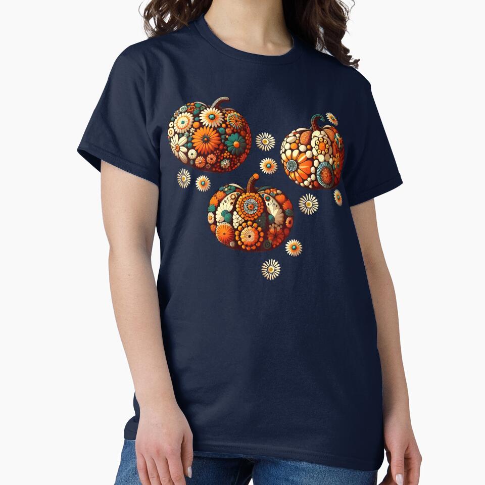 Floral Pumpkins Orange by SilverPegasus